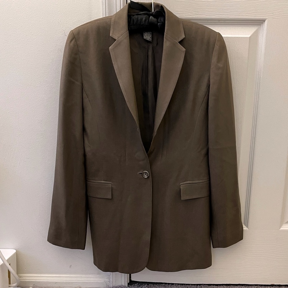 Banana Republic Silk Brown Blazer, 0US